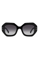 Isabel Marant 52mm Gradient Geometric Sunglasses in Black/Grey Shaded at Nordstrom