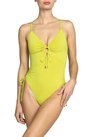 Robin Piccone Aubrey Keyhole One-Piece Swimsuit at Nordstrom,