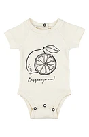 L'Ovedbaby Organic Cotton Graphic Bodysuit Buttercream Lemon at Nordstrom,