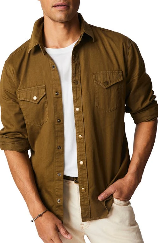 Billy Reid Shoals Organic Cotton Twill Shirt Slate Green at Nordstrom,