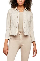 L'AGENCE Janelle Raw Cut Slim Denim Jacket at Nordstrom,