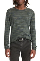 John Varvatos Omar Space Dye Linen Blend Crewneck Sweater at Nordstrom,