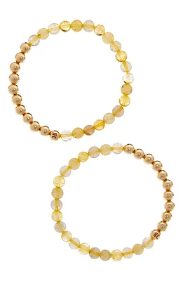 The Healer's Collection N69 Money Max Set of 2 Healer's Bracelets in Yellow Gold at Nordstrom