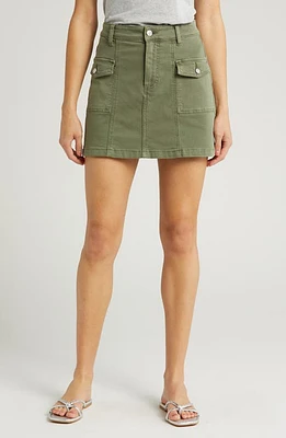 PAIGE Jessie Canvas Cargo Skirt Vintage Ivy Green at Nordstrom,