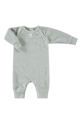 PAIGELAUREN Organic Cotton Blend Fleece Romper in Grey at Nordstrom, Size 9-12M