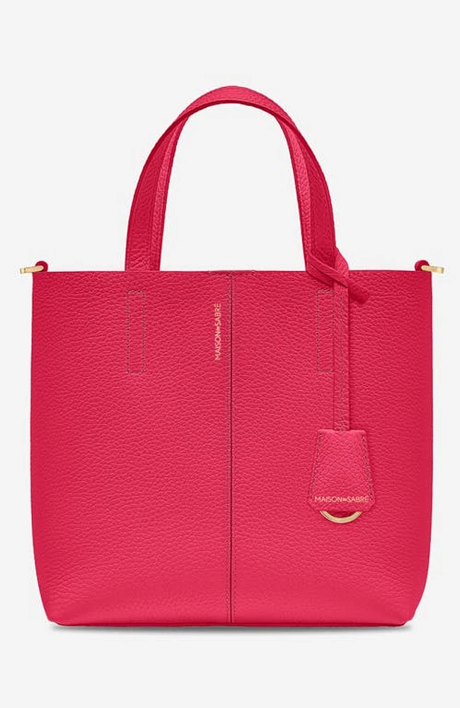 MAISON de SABRÉ Small Leather Soft Tote in Fuchsia Lavender at Nordstrom