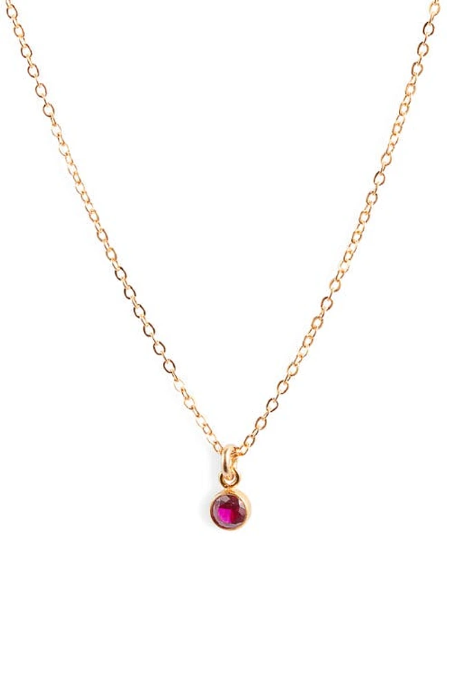 Set & Stones Birthstone Charm Pendant Necklace in Gold /January at Nordstrom