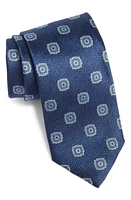 Canali Medallion Silk Tie in Dark Blue at Nordstrom