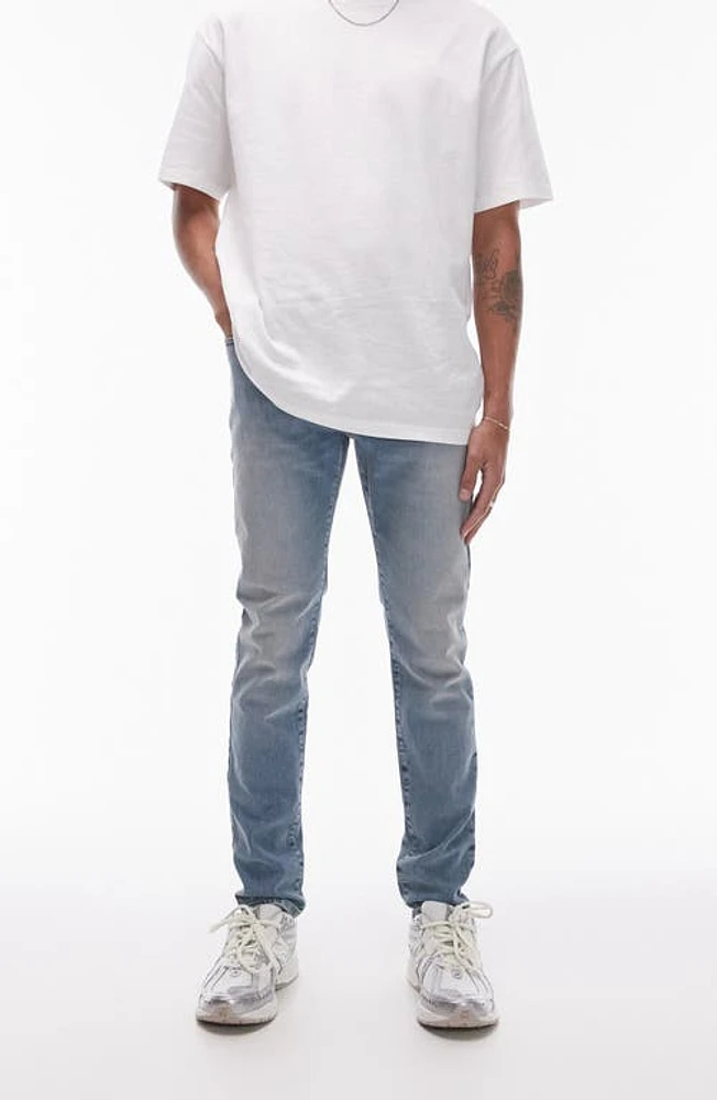 Topman Skinny Jeans Light Blue at Nordstrom, X 32