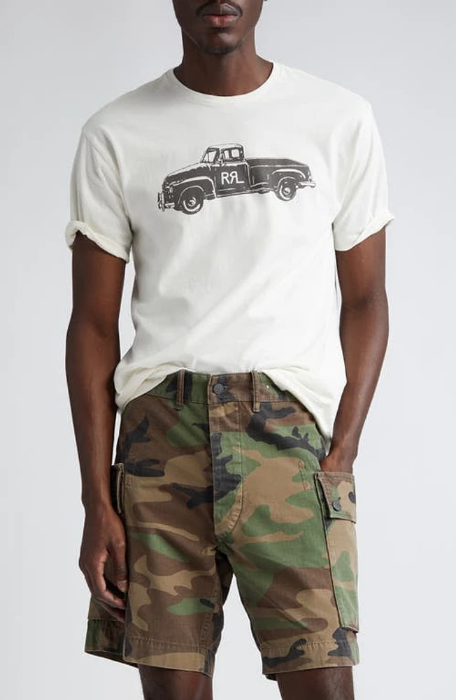 Double RL Truck Cotton Graphic T-Shirt Paper White at Nordstrom,