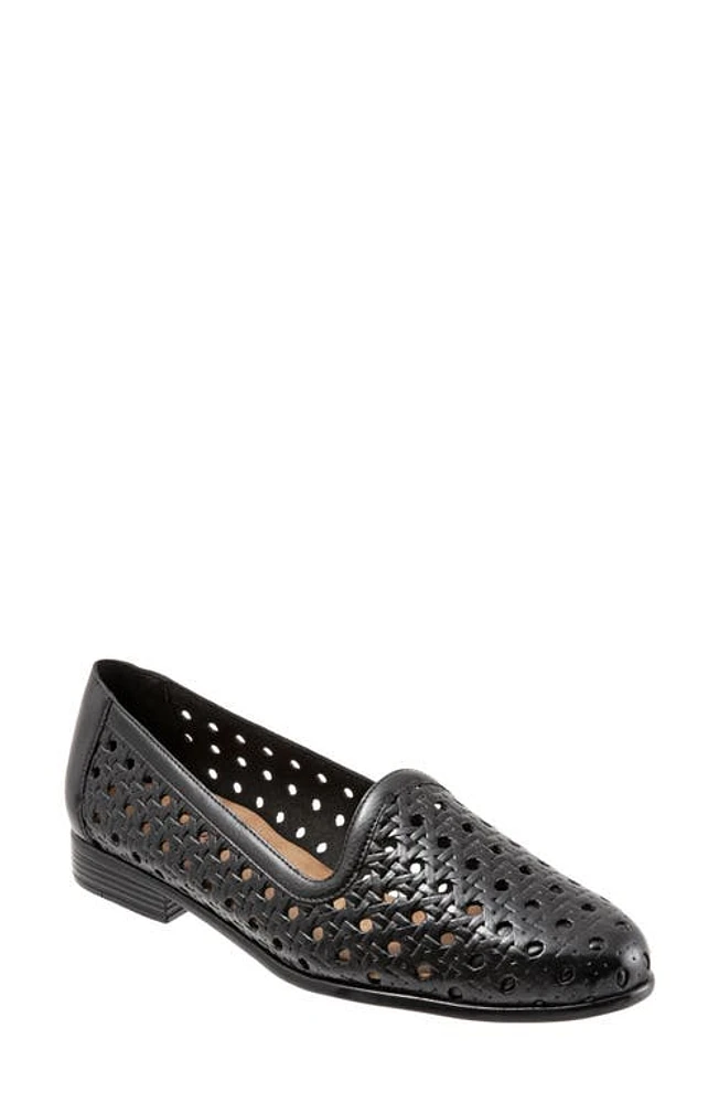 Trotters Liz Flat Black Print Faux Leather at Nordstrom,