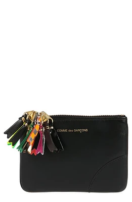 Comme des Garçons Wallets Small Zipper Pull Leather Pouch in Black at Nordstrom