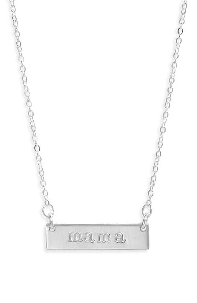 Nashelle Mama Bar Pendant Necklace in Sterling Silver at Nordstrom