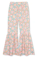 Peek Aren'T You Curious Kids' Floral Flare Leg Pants Orange Print at Nordstrom,