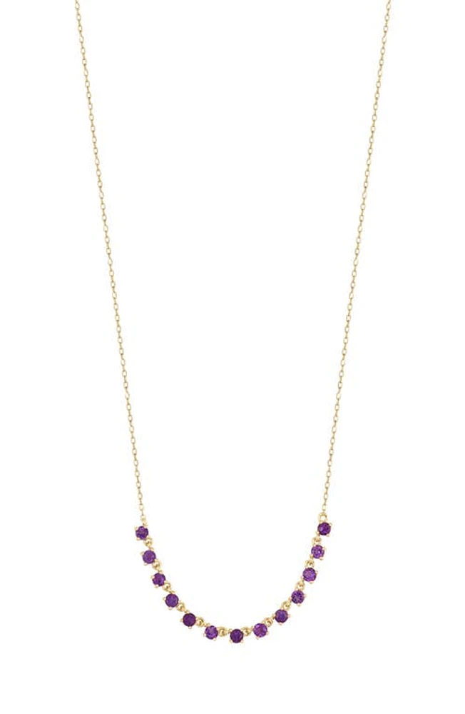 Bony Levy 14K Gold Semiprecious Stone Station Necklace in 14K Yellow Gold at Nordstrom, Size 18