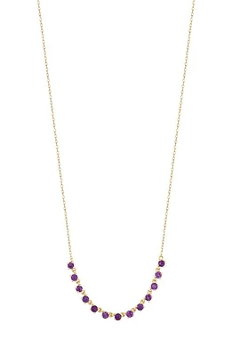 Bony Levy 14K Gold Semiprecious Stone Station Necklace in 14K Yellow Gold at Nordstrom, Size 18