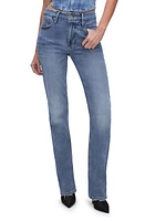 Good American Icon High Waist Straight Leg Jeans Indigo575 at Nordstrom,