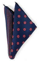 Cufflinks, Inc. Marvel Captain America Silk Pocket Square in Navy at Nordstrom