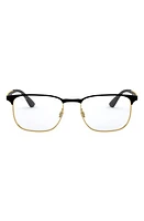 Ray-Ban 54mm Optical Glasses in Gold/Black at Nordstrom