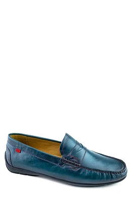 Marc Joseph New York Hamilton Penny Strap Driving Loafer Navy Napa at Nordstrom,