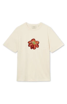 FORET Sketch Floral Organic Cotton Graphic T-Shirt Cloud at Nordstrom,