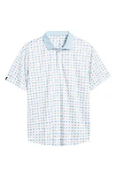 Swannies Louie Flag Print Golf Polo White at Nordstrom,