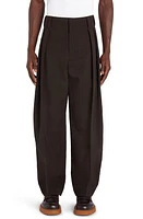 Bottega Veneta Crosshatch Detail Pleated Pants 2078 Fondant/Black Mel at Nordstrom, Us