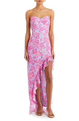 Amanda Uprichard Eden Floral Strapless Gown Midsummer at Nordstrom,