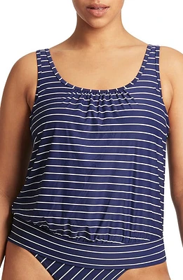 Sea Level Blouson Multifit Tankini Top Navy at Nordstrom, Us