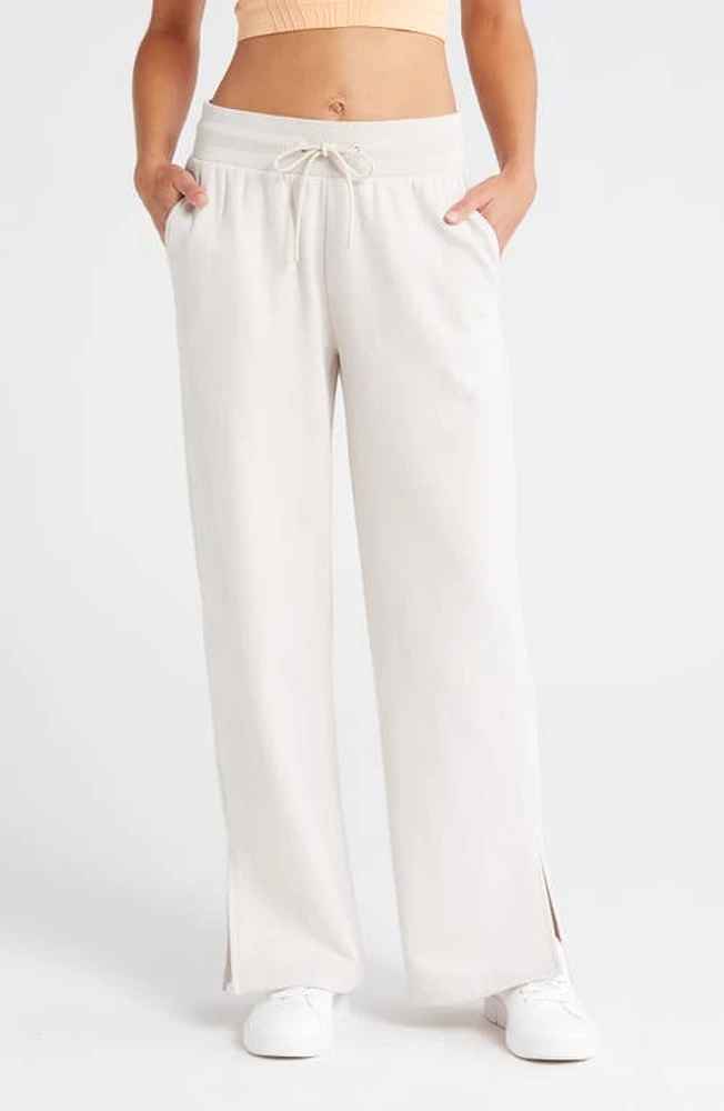 zella Cloud Wide Leg Sweat Pants Grey at Nordstrom,