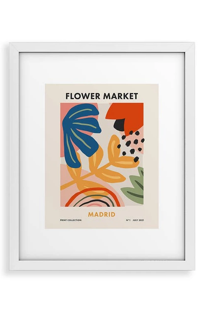 Deny Designs Flower Market Framed Wall Art in Multi at Nordstrom