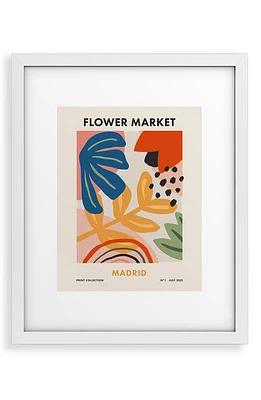 Deny Designs Flower Market Framed Wall Art in Multi at Nordstrom