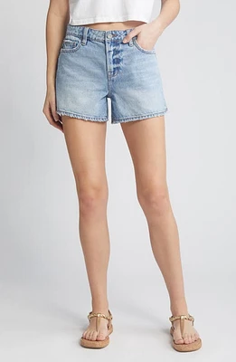 HIDDEN JEANS High Waist Denim Shorts in Medium Wash at Nordstrom, Size Large