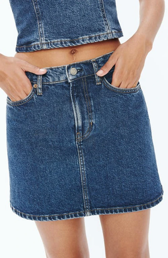 Reformation Lydia High Waist Denim Miniskirt Huron at Nordstrom,