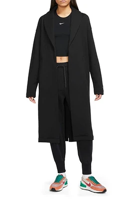 Nike Sportswear Modern Fleece Oversized Duster Black/Flat Pewter at Nordstrom,