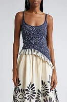 Ulla Johnson Kendra Abstract Pattern Jacquard Asymmetric Top Ink at Nordstrom,