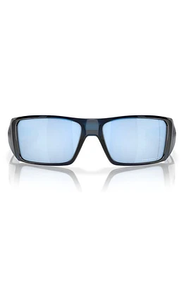 Oakley Heliostat 61mm Prizm Polarized Rectangular Sunglasses in Dark Blue at Nordstrom