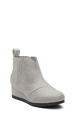 TOMS Clare Zip Wedge Bootie Grey at Nordstrom, M