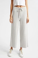 ATM Anthony Thomas Melillo Cotton & Cashmere Rib Wide Leg Pants Ash Grey at Nordstrom,