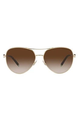 Tiffany & Co. 59mm Aviator Sunglasses in Pale Gold at Nordstrom