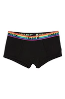 TomboyX Stretch Modal Boyshorts in Modal Black Rainbow at Nordstrom, Size 4 X