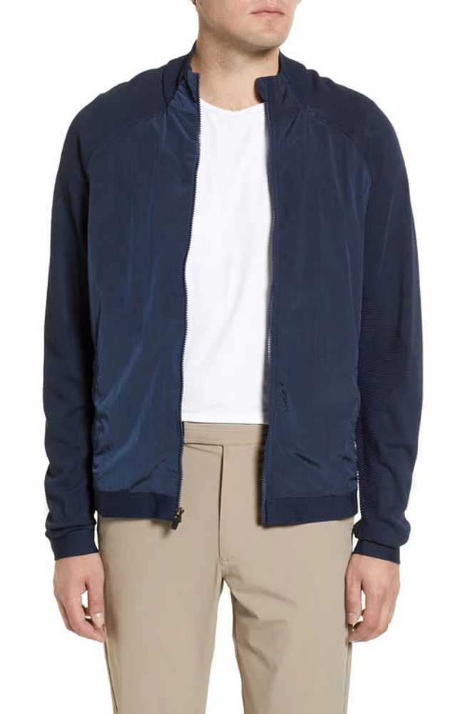 BRADY Engineered Knit Hybrid Golf Jacket Stone at Nordstrom,