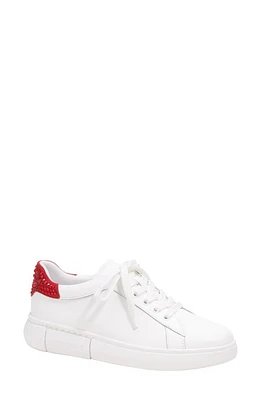 Kate Spade New York lift sneaker True White/Sour Cherry at Nordstrom,