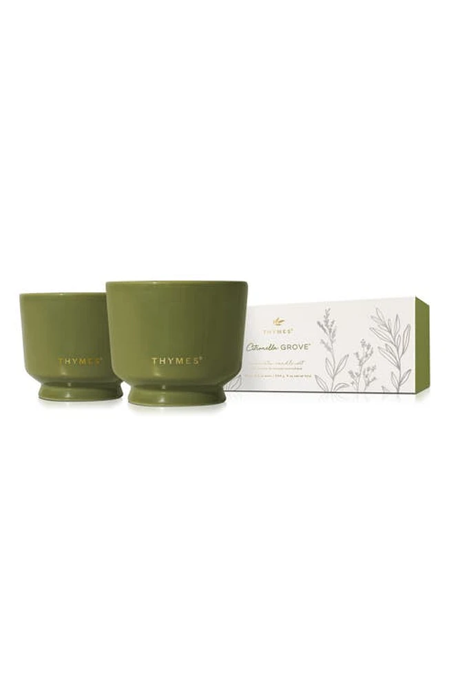 Thymes Citronella Grove Candle Duo in Green at Nordstrom