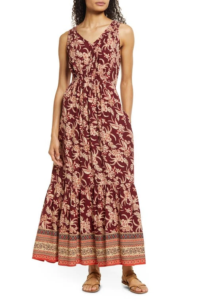 beachlunchlounge Freesia Print Maxi Dress in Kona Beach at Nordstrom, Size Small