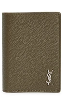 Saint Laurent Tiny Monogram Bifold Leather Wallet in Kaki Fonce at Nordstrom