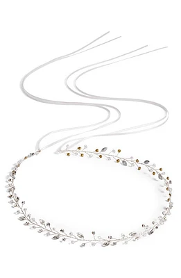 Brides & Hairpins Lucina Crystal Halo & Sash in Silver at Nordstrom