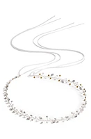 Brides & Hairpins Lucina Crystal Halo & Sash in Silver at Nordstrom