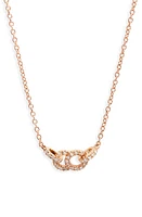 COURBET Celeste Interlocking Lab Created Diamond Pendant Necklace in Rose Gold at Nordstrom