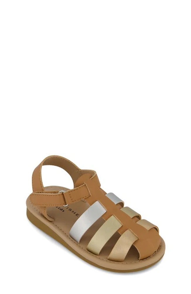 Marc Fisher Kids' Apple Aqua Fisherman Slingback Sandal Metallic/brown Multi at Nordstrom, M